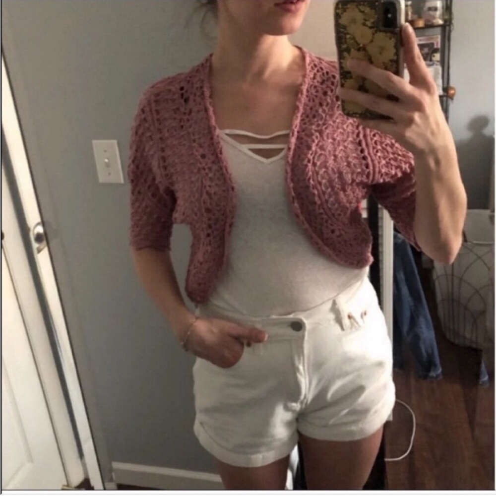 Pink shrug/bolero